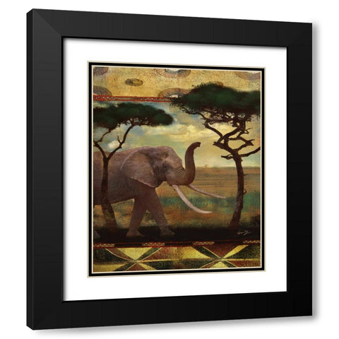 JUNGLE GIANTS I Black Modern Wood Framed Art Print with Double Matting by Yang, Eric