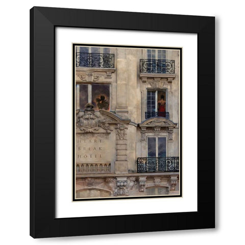 HEARTBREAK HOTEL Black Modern Wood Framed Art Print with Double Matting by Yang, Eric