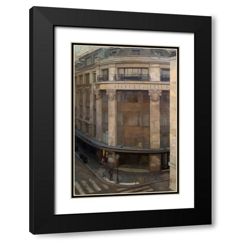 HOTEL DE LOVE Black Modern Wood Framed Art Print with Double Matting by Yang, Eric