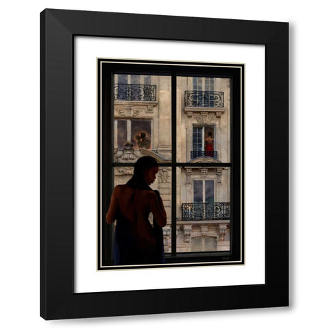 PARISIEN AFFAIRS I Black Modern Wood Framed Art Print with Double Matting by Yang, Eric