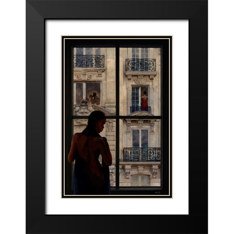 PARISIEN AFFAIRS I Black Modern Wood Framed Art Print with Double Matting by Yang, Eric