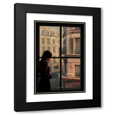 PARISIEN AFFAIRS III Black Modern Wood Framed Art Print with Double Matting by Yang, Eric