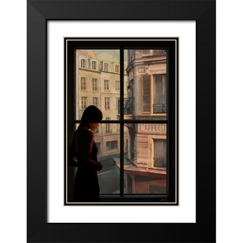PARISIEN AFFAIRS III Black Modern Wood Framed Art Print with Double Matting by Yang, Eric