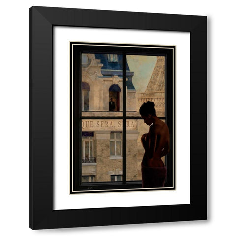 PARISIEN AFFAIRS IV Black Modern Wood Framed Art Print with Double Matting by Yang, Eric