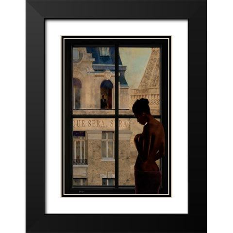 PARISIEN AFFAIRS IV Black Modern Wood Framed Art Print with Double Matting by Yang, Eric