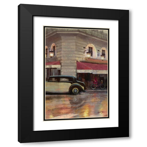 LOVE AT FIRST SIGHT Black Modern Wood Framed Art Print with Double Matting by Yang, Eric