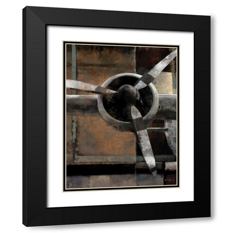 LEADING EDGE V Black Modern Wood Framed Art Print with Double Matting by Yang, Eric