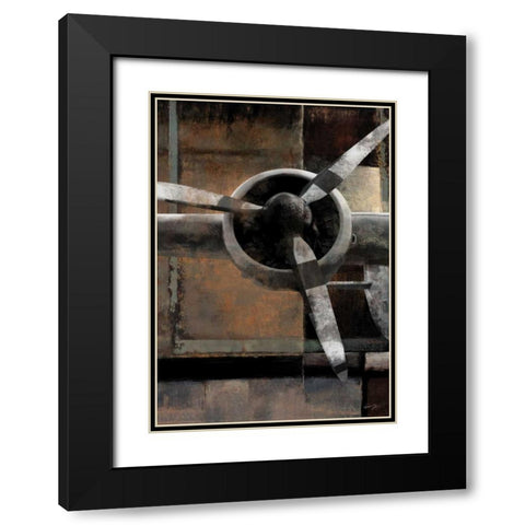LEADING EDGE V Black Modern Wood Framed Art Print with Double Matting by Yang, Eric