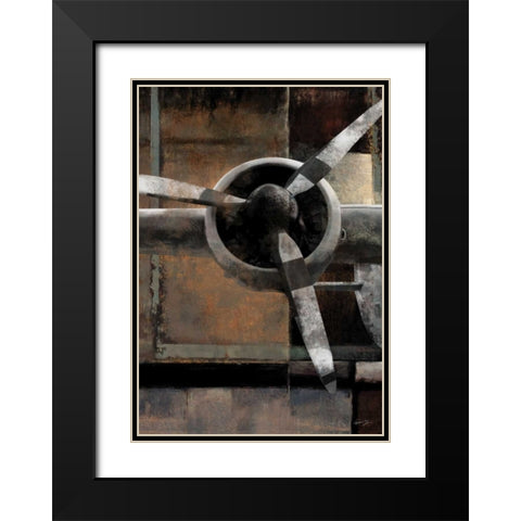 LEADING EDGE V Black Modern Wood Framed Art Print with Double Matting by Yang, Eric