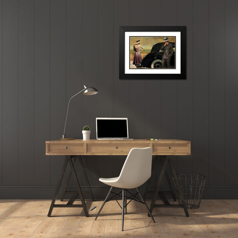 THE GETAWAY Black Modern Wood Framed Art Print with Double Matting by Yang, Eric