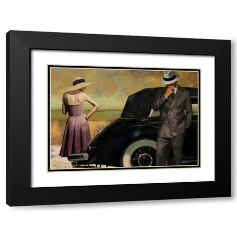 THE GETAWAY Black Modern Wood Framed Art Print with Double Matting by Yang, Eric