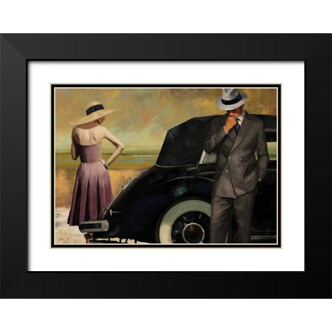 THE GETAWAY Black Modern Wood Framed Art Print with Double Matting by Yang, Eric