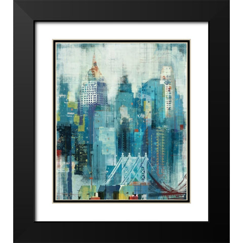 NEW YORK CITY Black Modern Wood Framed Art Print with Double Matting by Yang, Eric