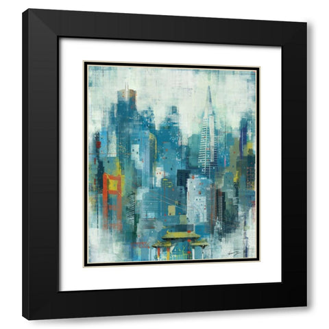 SAN FRANCISCO Black Modern Wood Framed Art Print with Double Matting by Yang, Eric