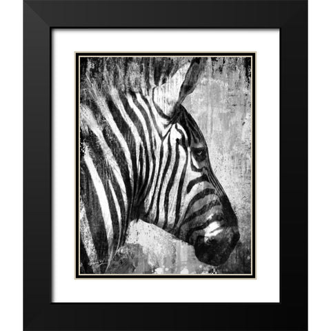 AFRICAN ANIMALS II - grey Black Modern Wood Framed Art Print with Double Matting by Yang, Eric