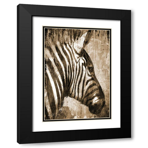 AFRICAN ANIMALS II - sepia Black Modern Wood Framed Art Print with Double Matting by Yang, Eric