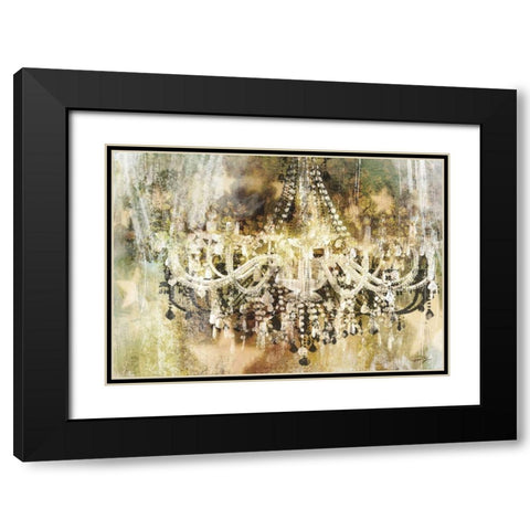 VINTAGE CRYSTAL CHANDELIER Black Modern Wood Framed Art Print with Double Matting by Yang, Eric