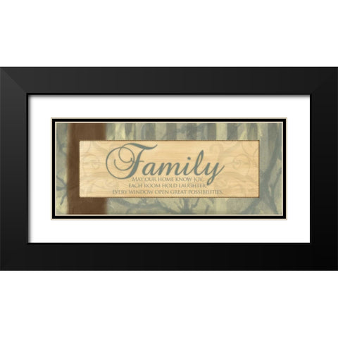 HOME OF JOY Black Modern Wood Framed Art Print with Double Matting by Ballantyne, Piper