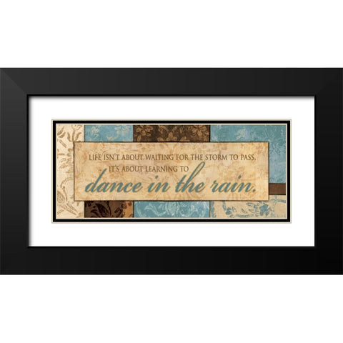 DANCE IN THE RAIN Black Modern Wood Framed Art Print with Double Matting by Ballantyne, Piper