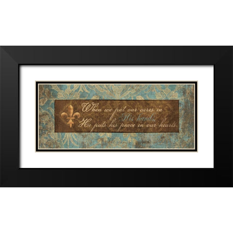 HIS HANDS Black Modern Wood Framed Art Print with Double Matting by Ballantyne, Piper