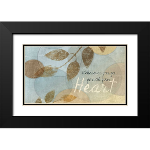 CHERISH Black Modern Wood Framed Art Print with Double Matting by Ballantyne, Piper