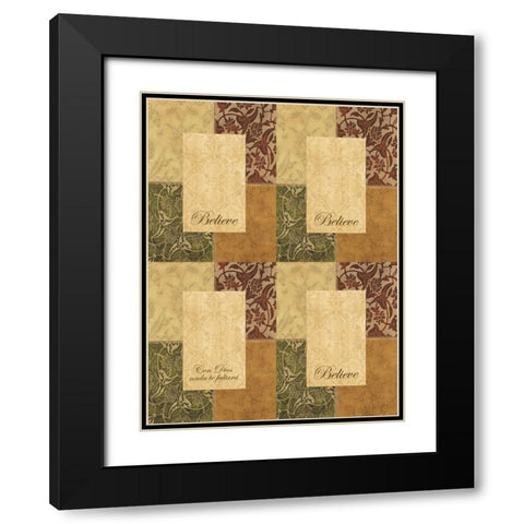 BELIEVE / CON DIOS Black Modern Wood Framed Art Print with Double Matting by Ballantyne, Piper