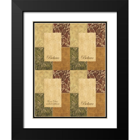 BELIEVE / CON DIOS Black Modern Wood Framed Art Print with Double Matting by Ballantyne, Piper