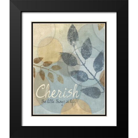 CHERISH Black Modern Wood Framed Art Print with Double Matting by Ballantyne, Piper