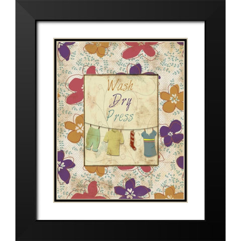 WASH DRY PRESS Black Modern Wood Framed Art Print with Double Matting by Ballantyne, Piper