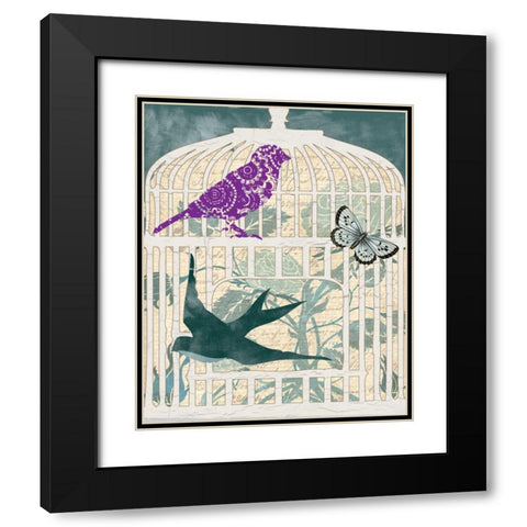 DOVE TALES I Black Modern Wood Framed Art Print with Double Matting by Ballantyne, Piper