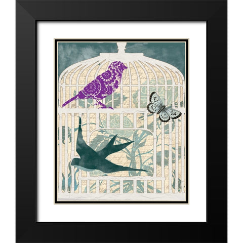 DOVE TALES I Black Modern Wood Framed Art Print with Double Matting by Ballantyne, Piper