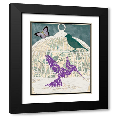 DOVE TALES II Black Modern Wood Framed Art Print with Double Matting by Ballantyne, Piper