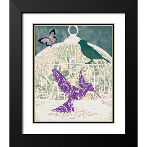 DOVE TALES II Black Modern Wood Framed Art Print with Double Matting by Ballantyne, Piper