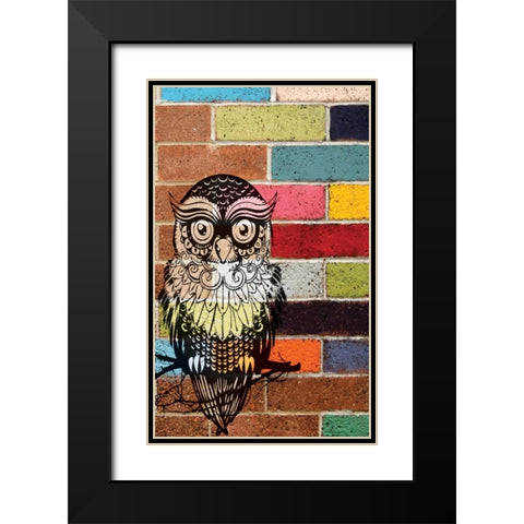 BRICK OWL Black Modern Wood Framed Art Print with Double Matting by Ballantyne, Piper