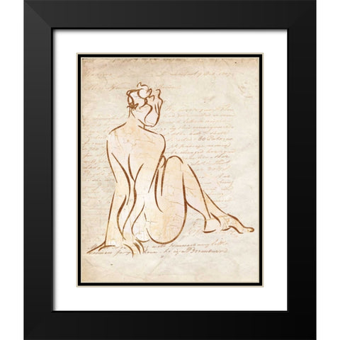 ROMANTIC WOMEN II Black Modern Wood Framed Art Print with Double Matting by Ballantyne, Piper