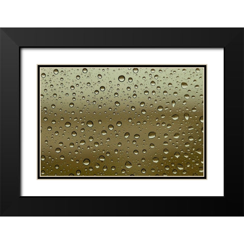 Water droplets on glass Black Modern Wood Framed Art Print with Double Matting by Frank, Assaf