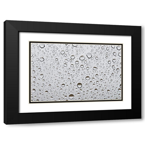 Water droplets on glass Black Modern Wood Framed Art Print with Double Matting by Frank, Assaf