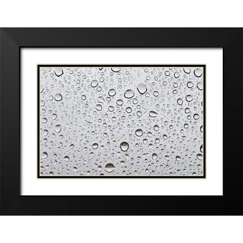 Water droplets on glass Black Modern Wood Framed Art Print with Double Matting by Frank, Assaf