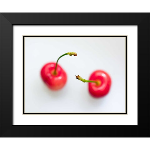 Close-up of cherries Black Modern Wood Framed Art Print with Double Matting by Frank, Assaf