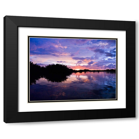 River at dusk, Malaysia, Kotakinabalu Black Modern Wood Framed Art Print with Double Matting by Frank, Assaf