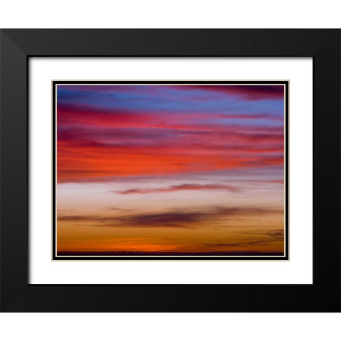Low angle view of clouds at sunset Black Modern Wood Framed Art Print with Double Matting by Frank, Assaf