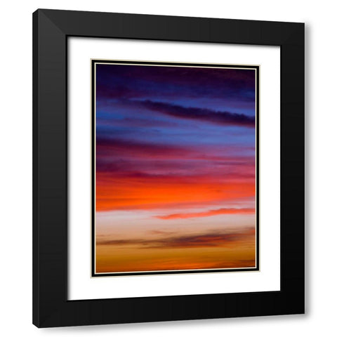 Low angle view of clouds at sunset Black Modern Wood Framed Art Print with Double Matting by Frank, Assaf