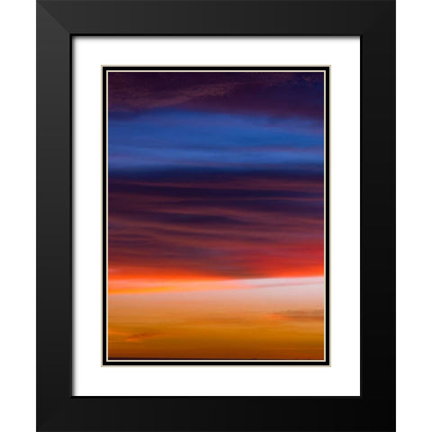 Low angle view of clouds at sunset Black Modern Wood Framed Art Print with Double Matting by Frank, Assaf