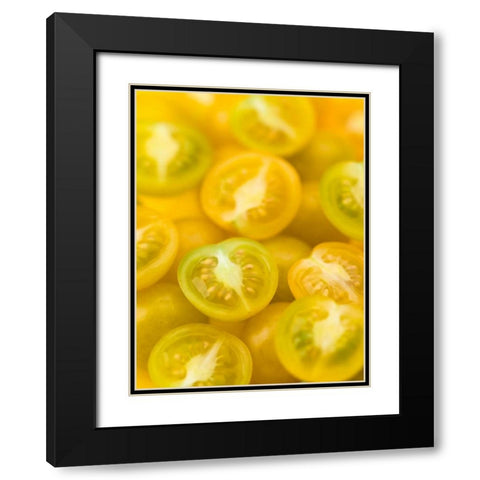 Top view of yellow tomatoes Black Modern Wood Framed Art Print with Double Matting by Frank, Assaf