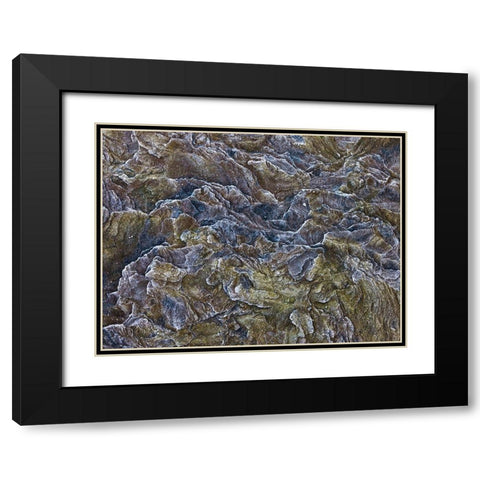 Frosty rock surface Black Modern Wood Framed Art Print with Double Matting by Frank, Assaf