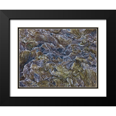 Frosty rock surface Black Modern Wood Framed Art Print with Double Matting by Frank, Assaf