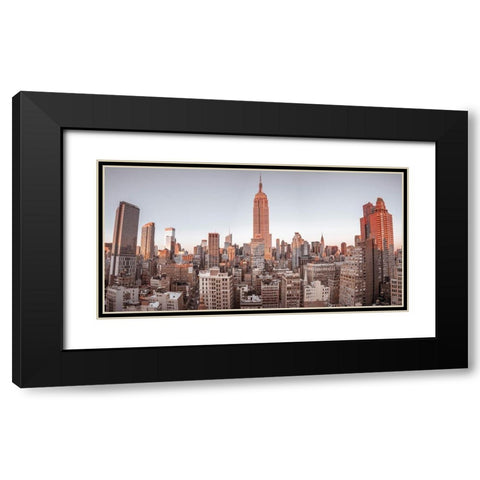 Empire State Building-NYC Black Modern Wood Framed Art Print with Double Matting by Frank, Assaf
