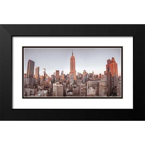 Empire State Building-NYC Black Modern Wood Framed Art Print with Double Matting by Frank, Assaf