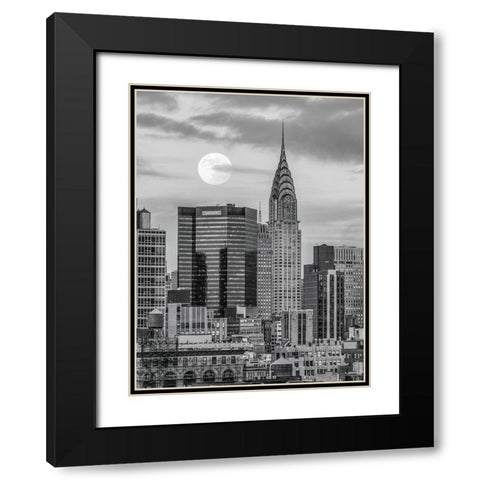 Chrysler Building in New York city Black Modern Wood Framed Art Print with Double Matting by Frank, Assaf