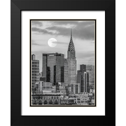 Chrysler Building in New York city Black Modern Wood Framed Art Print with Double Matting by Frank, Assaf